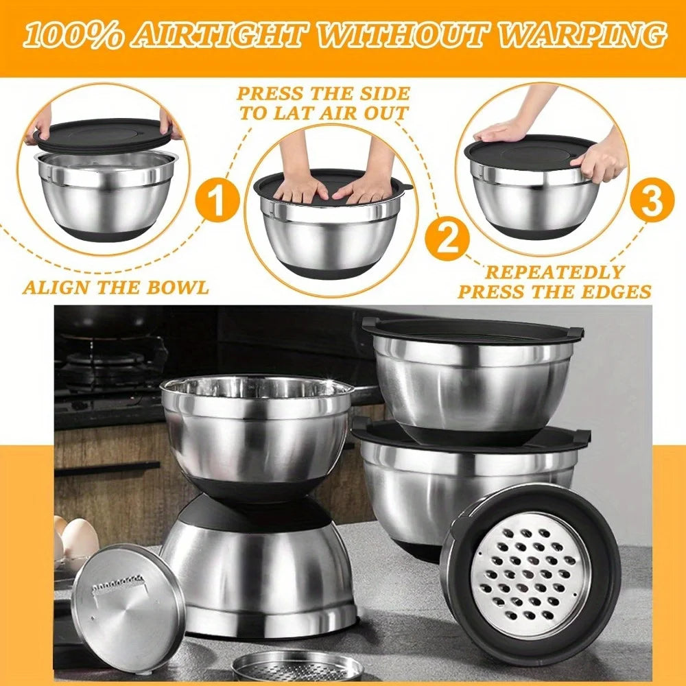 Stainless Steel Mixing Bowl/gadget Set