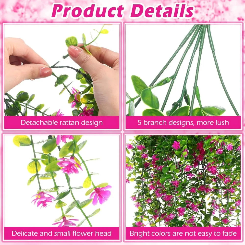 6 Pcs Artificial Hanging Ferns