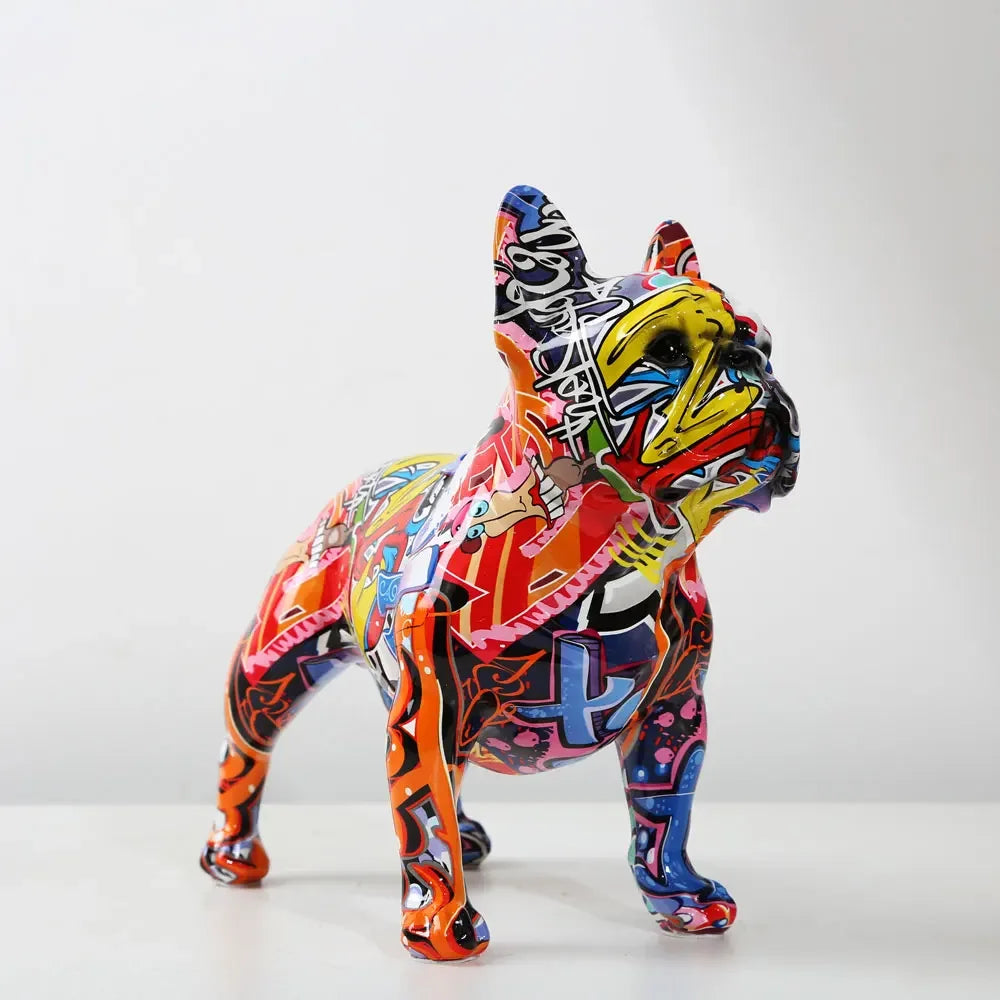 Colorful French Bulldog Statue