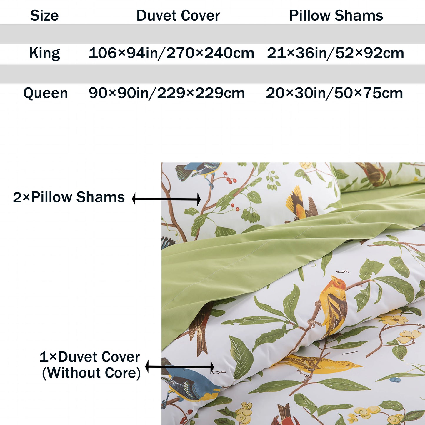 3pcs Cotton Duvet Cover Set