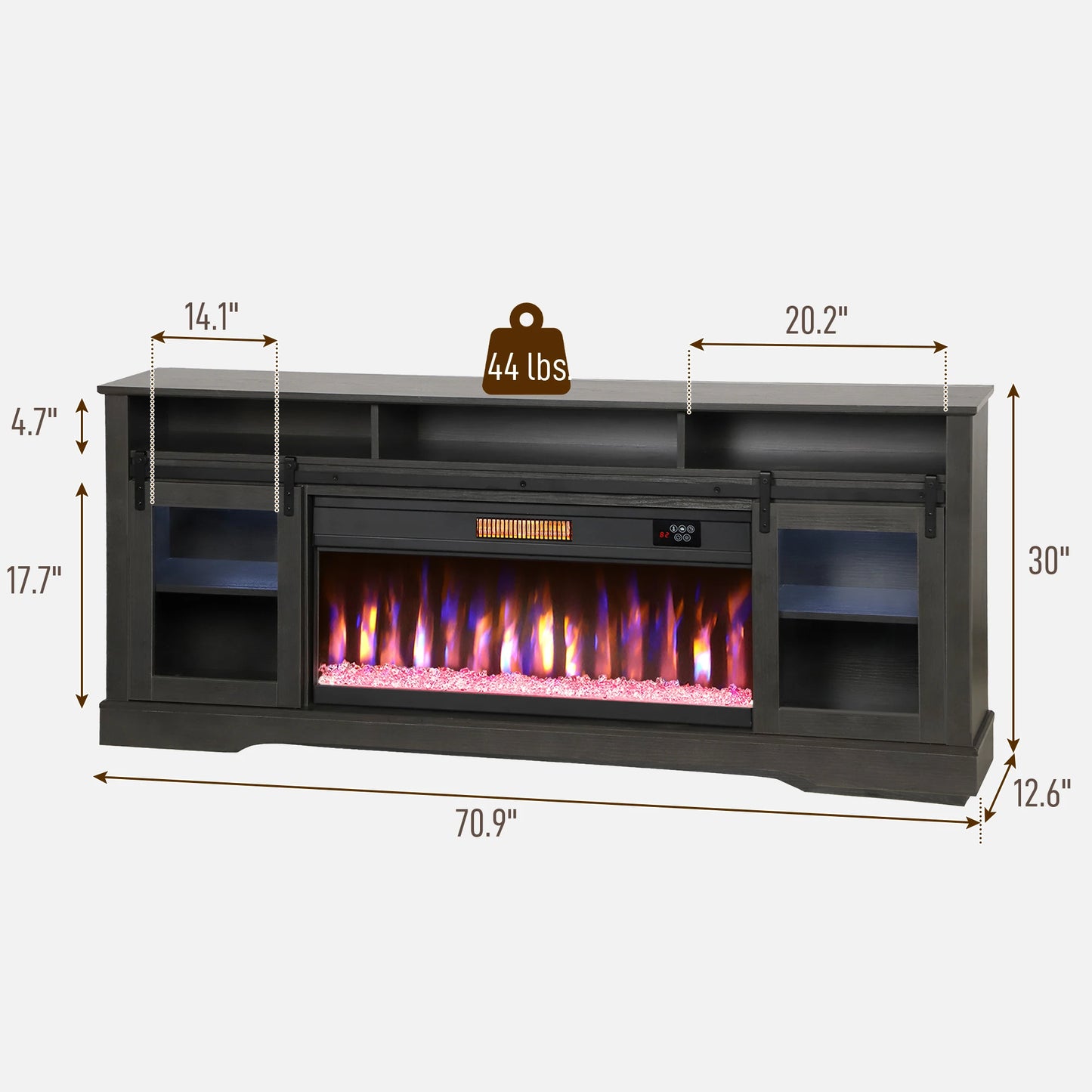 HOMCOM Fireplace TV Stand