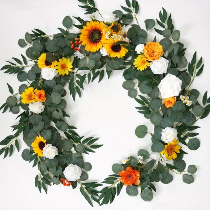 Eucalyptus Garland with Flowers