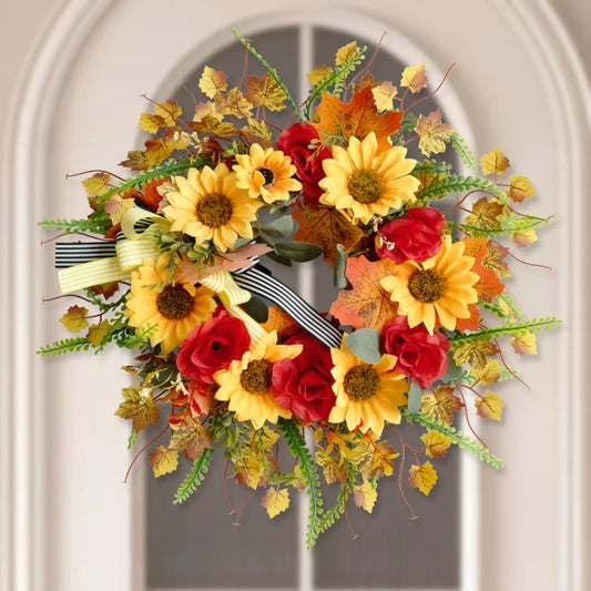 Sunflower Artificial Fall Wreath