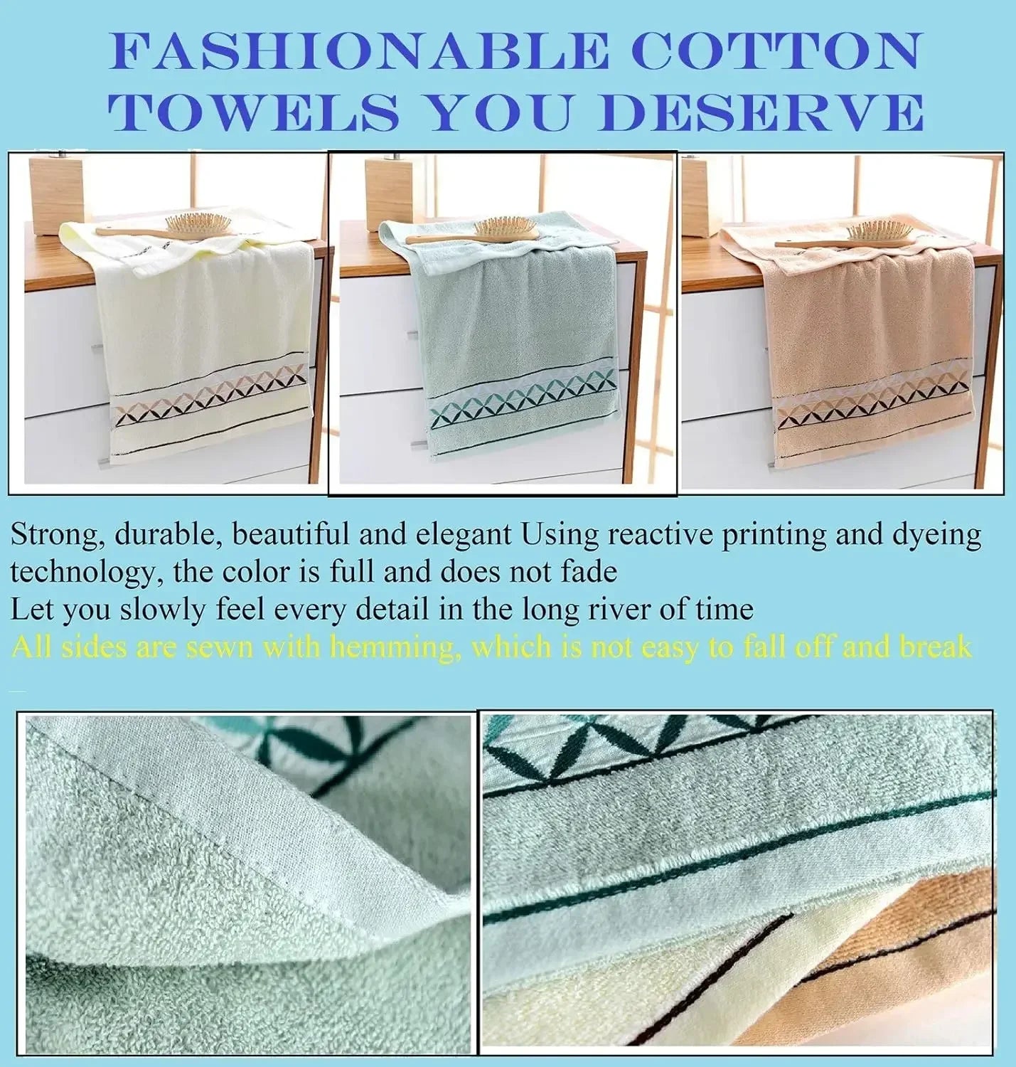 4 Packs Pure Cotton Hand Towel