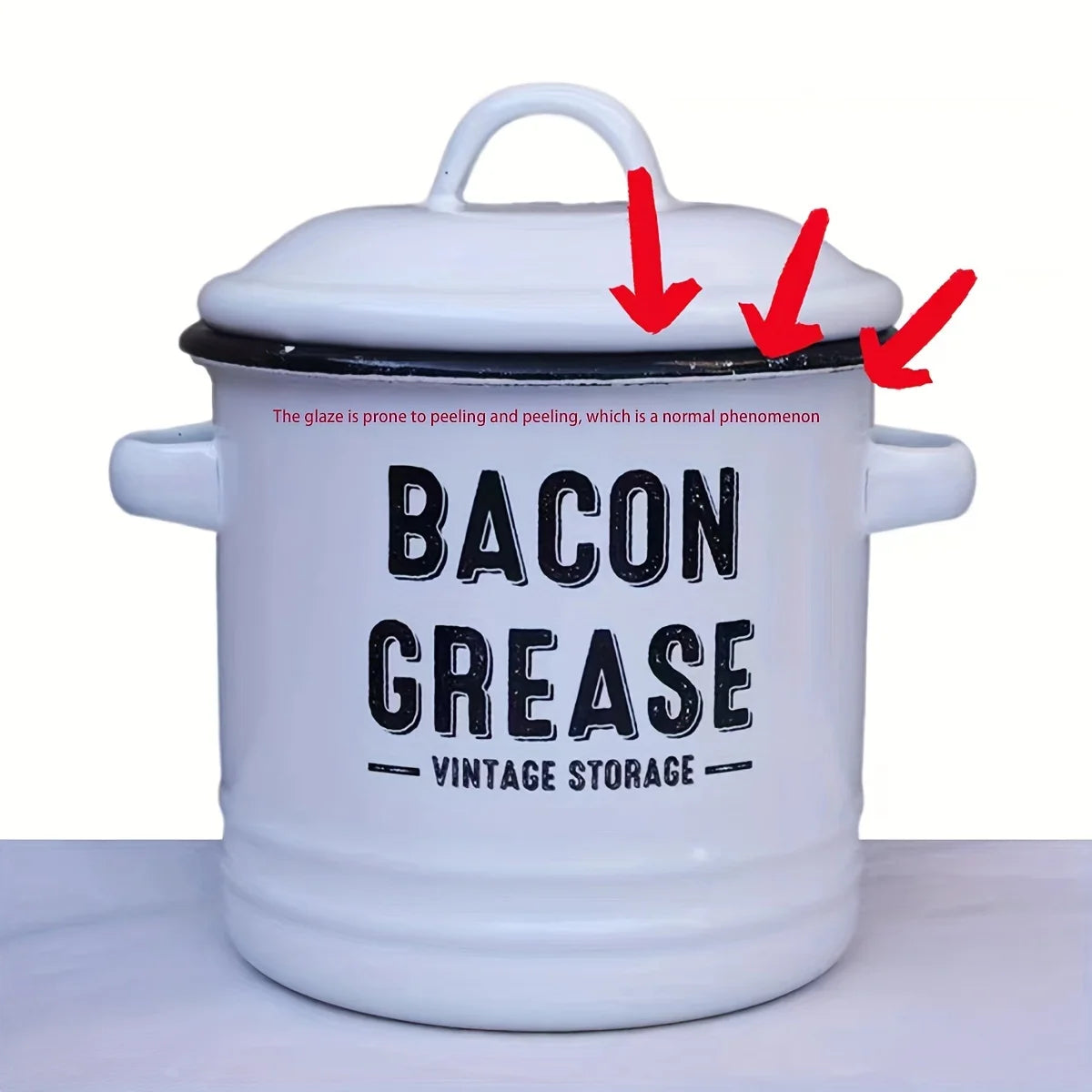 Enamel Oil Pot with Lid