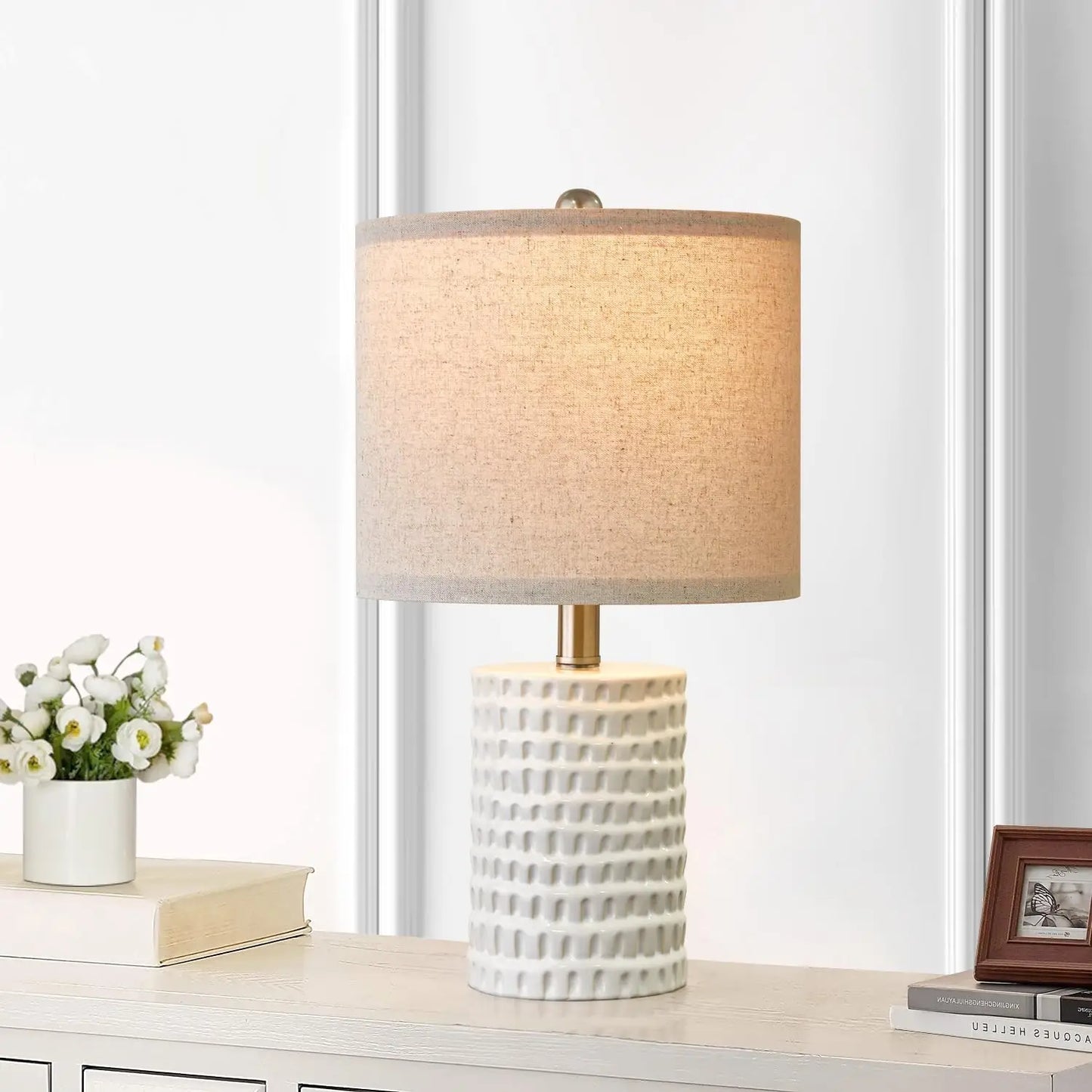 Modern Accent Ceramic Table Lamp Set of 2