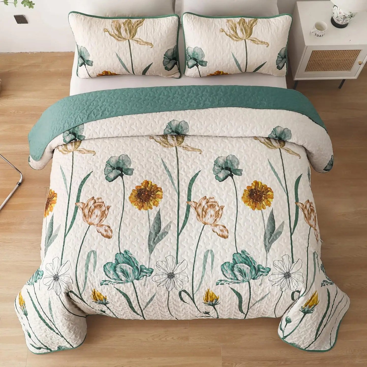 Floral Quilt King Set