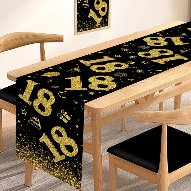 Black Gold Table Runner