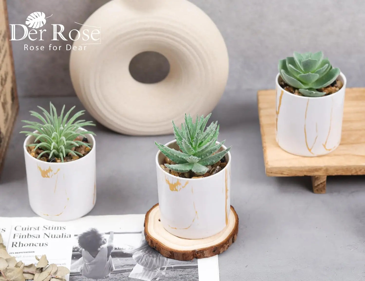 3 Pack Small Fake Plants
