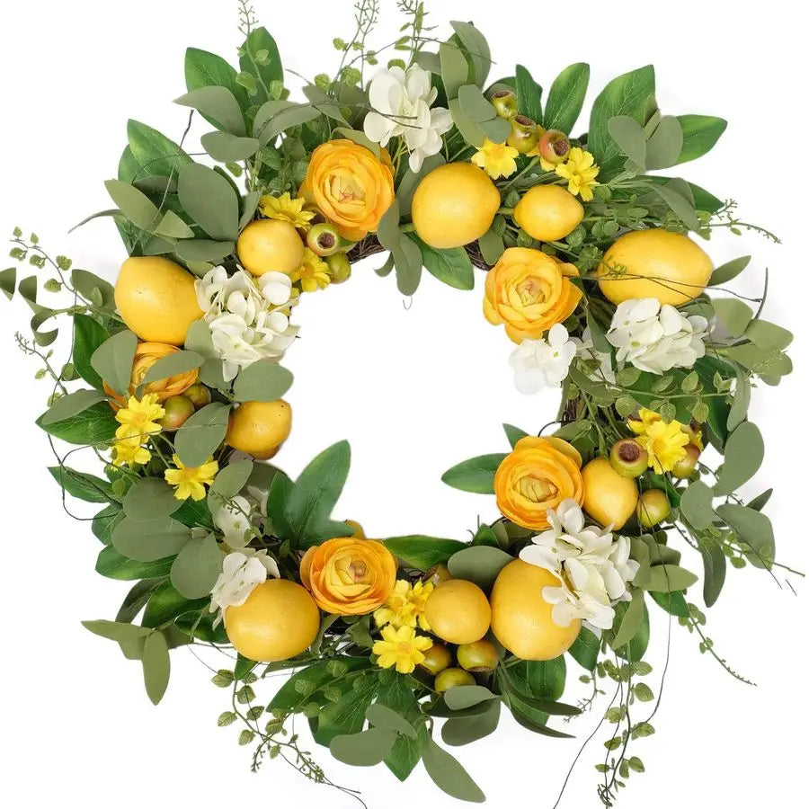 Artificial Lemon Wreath