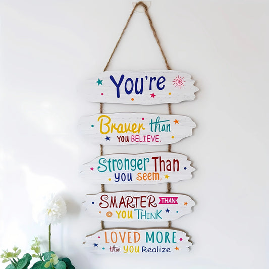 Wooden Inspirational Hanging Decor