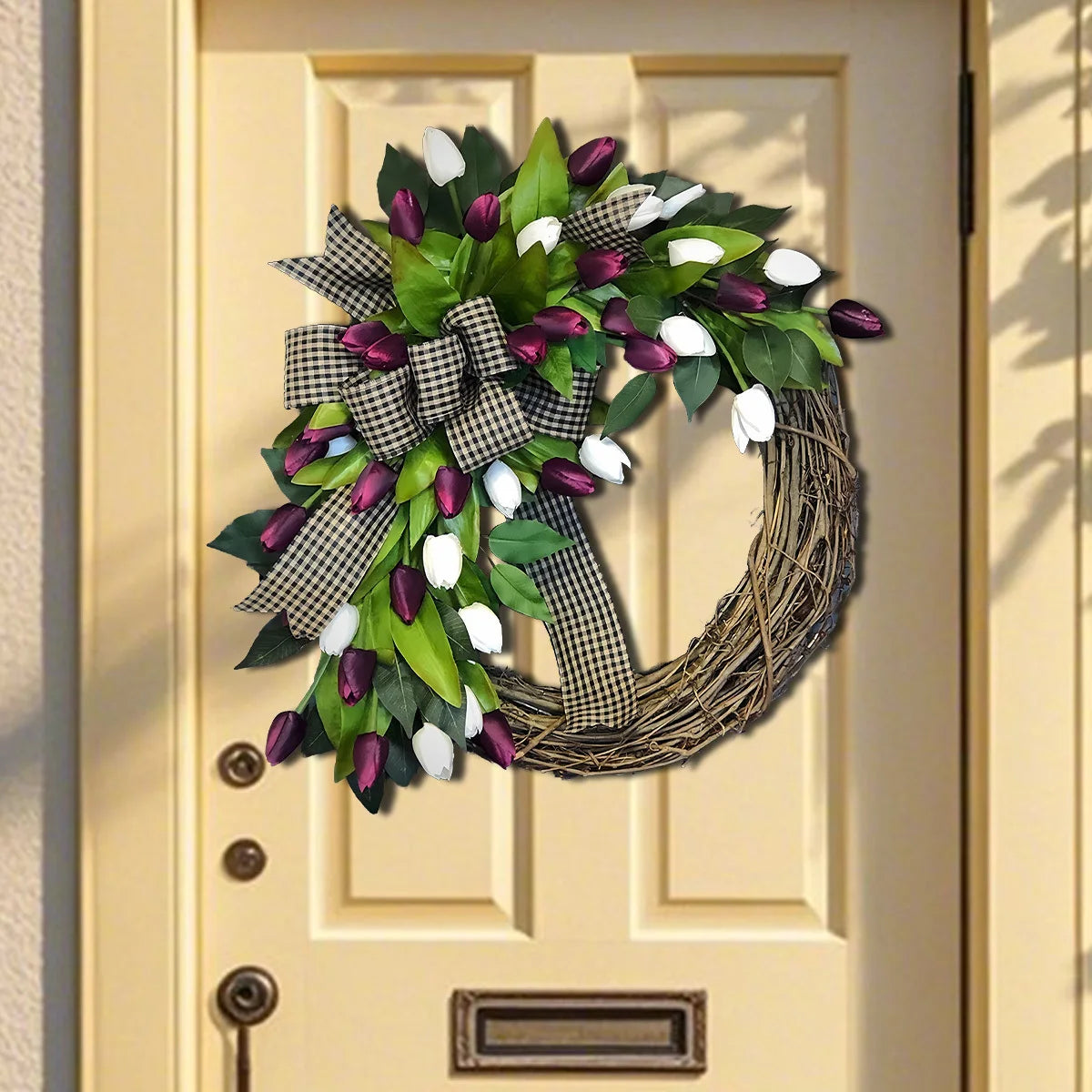 Tulip Wreath for Front Door