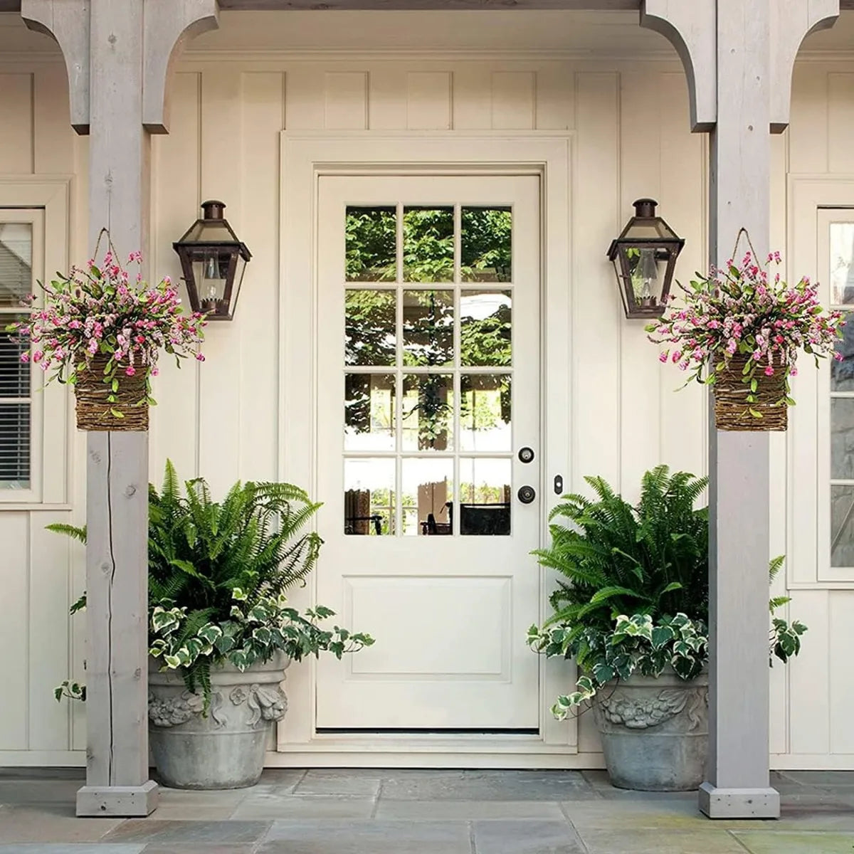 Wildflowers Hanging Basket Wreath