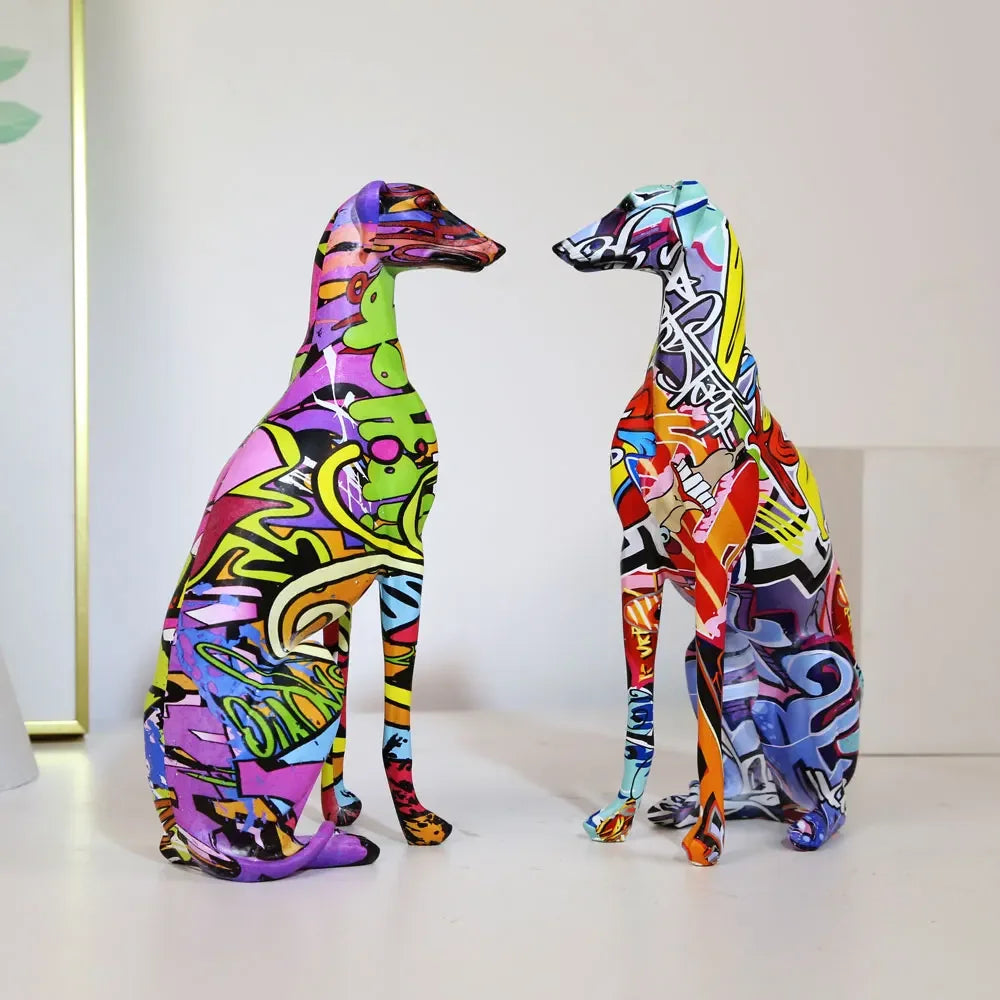 Creative Colorful Greyhound Doberman Decoration