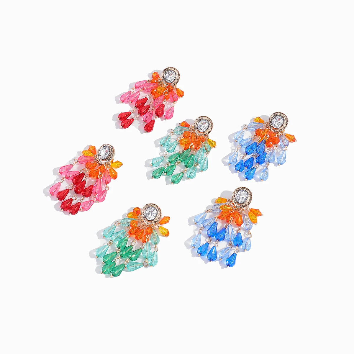 Bohemian Crystal Earrings Set