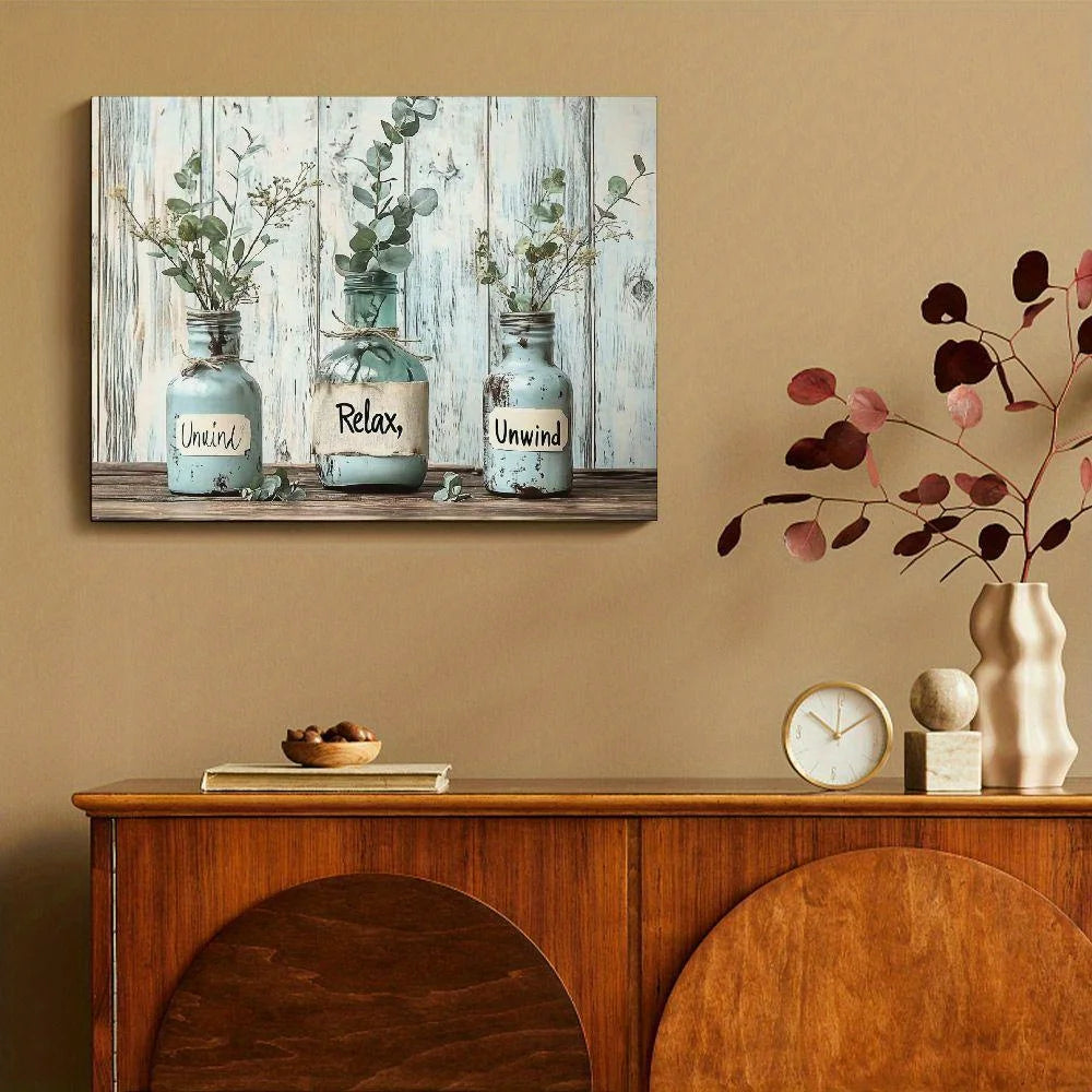 1PC Green Butterfly Vase Canvas