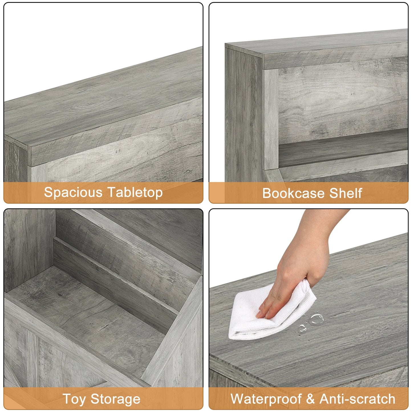 Wooden Kids Bookshelf