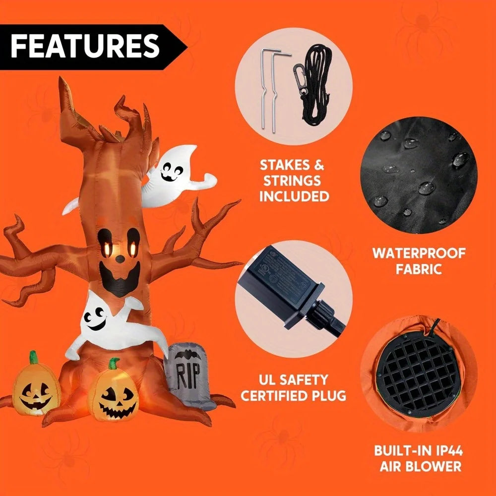 8 FT Halloween Inflatable Scary Tree