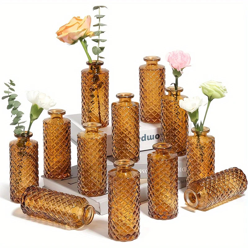 Glass Bud Vases Set Of 12