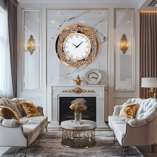 24 inch Twinkle Mirrored Wall Clock