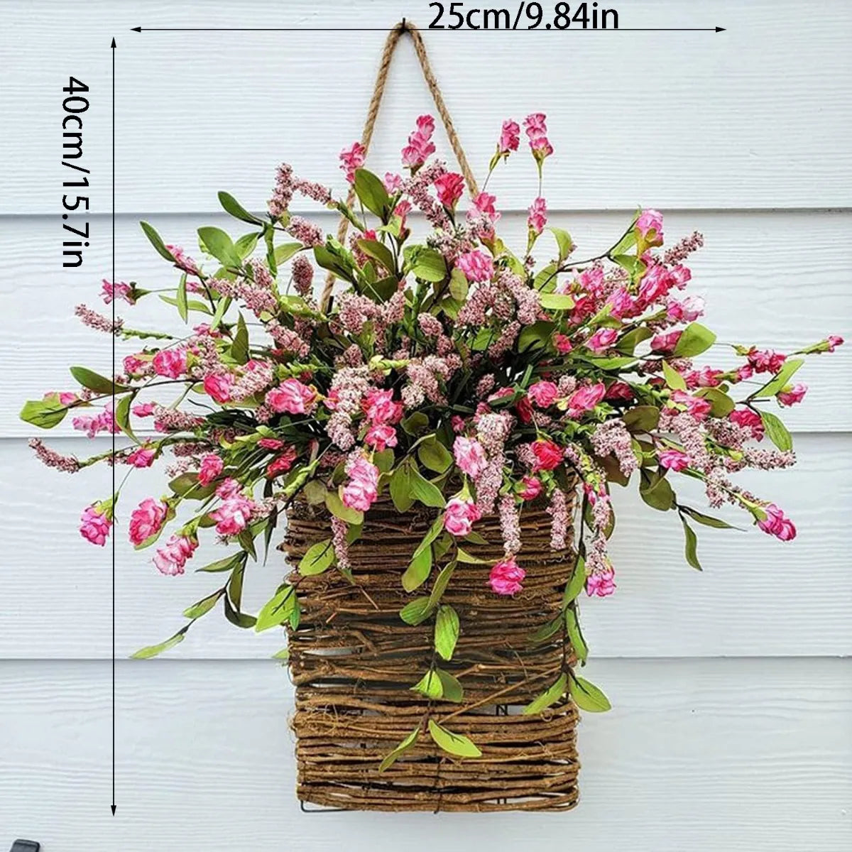 Wildflowers Hanging Basket Wreath
