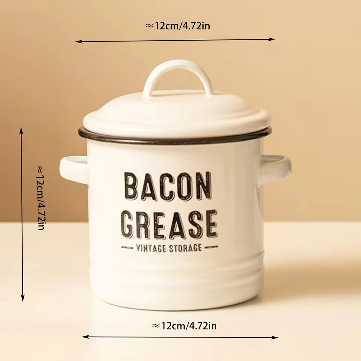 Enamel Oil Pot with Lid