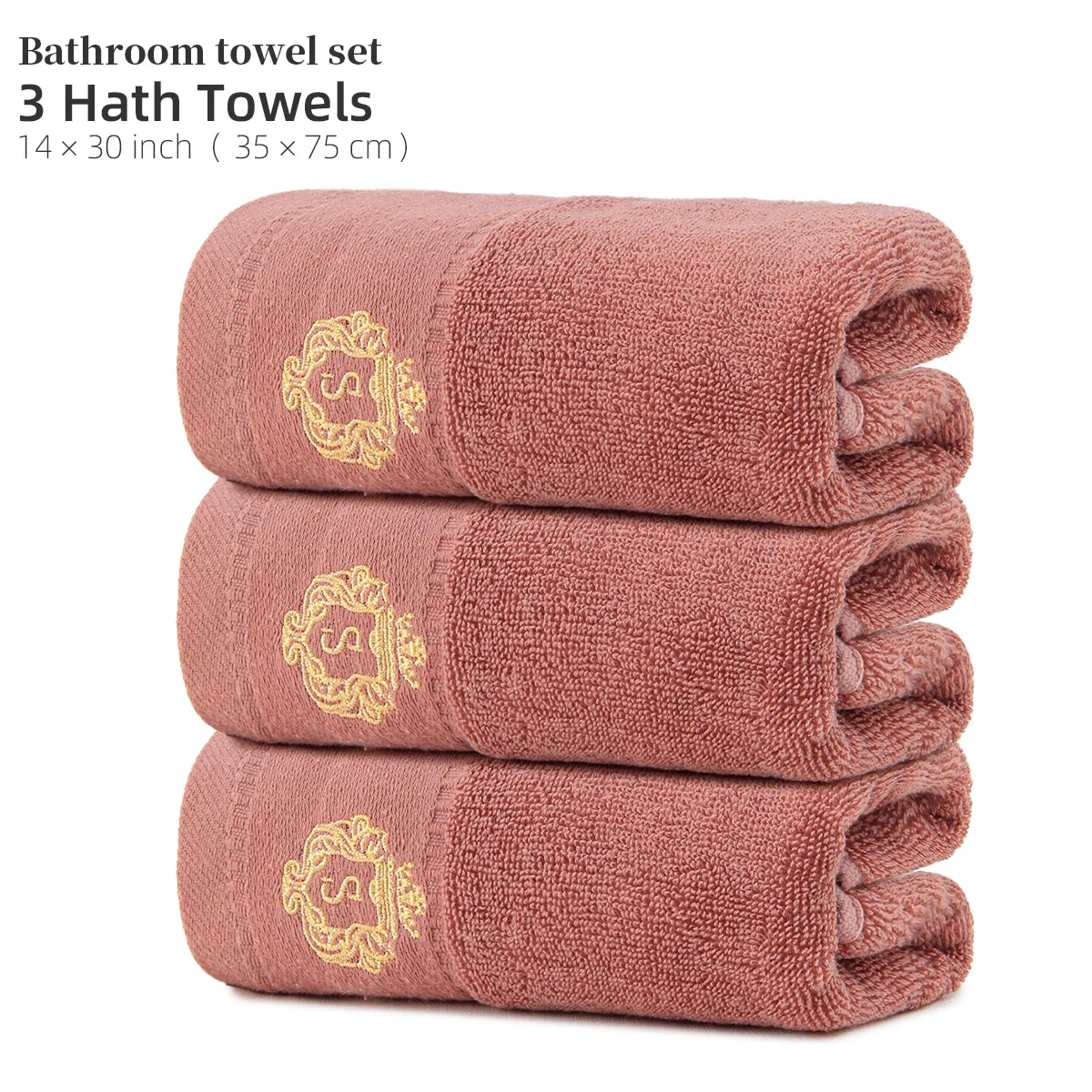 3 Pure Cotton Hair Drying Towels