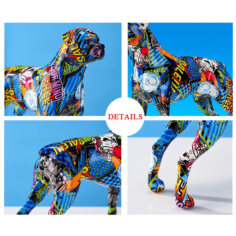 Creative Colorful Art Animal Rottweiler