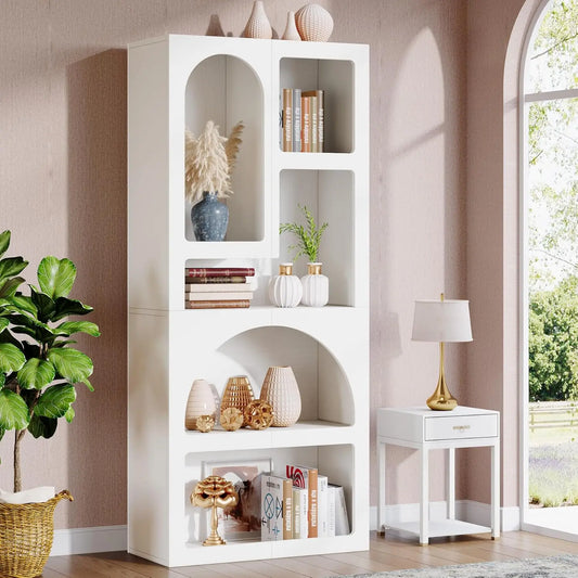 70.87" Tall Geometric Bookshelf