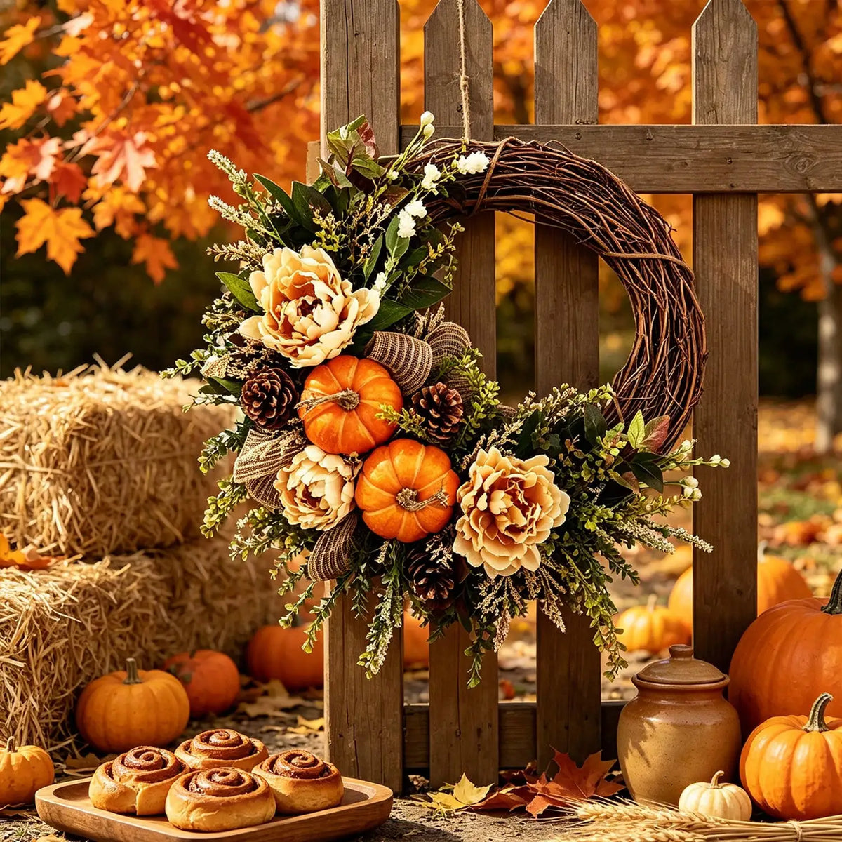 Fall Thanksgiving Wreaths Decor