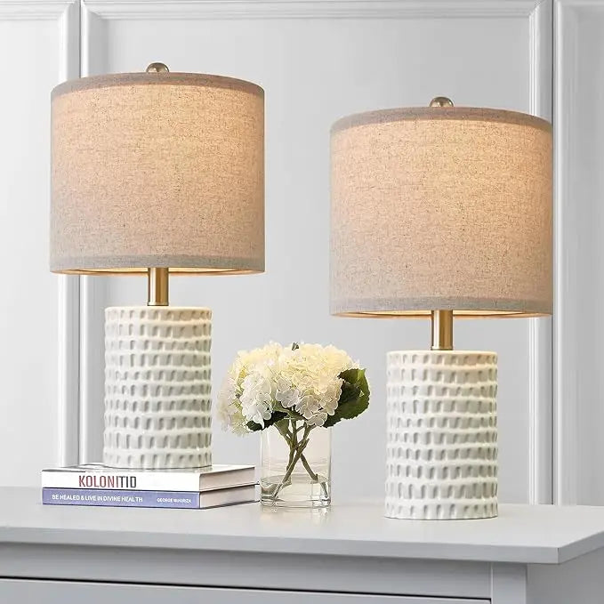 Modern Accent Ceramic Table Lamp Set of 2