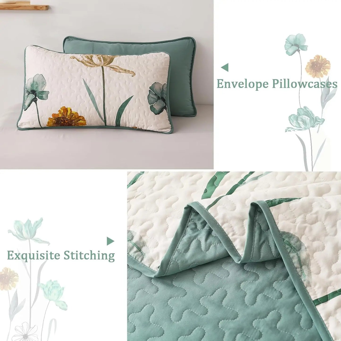 Floral Quilt King Set