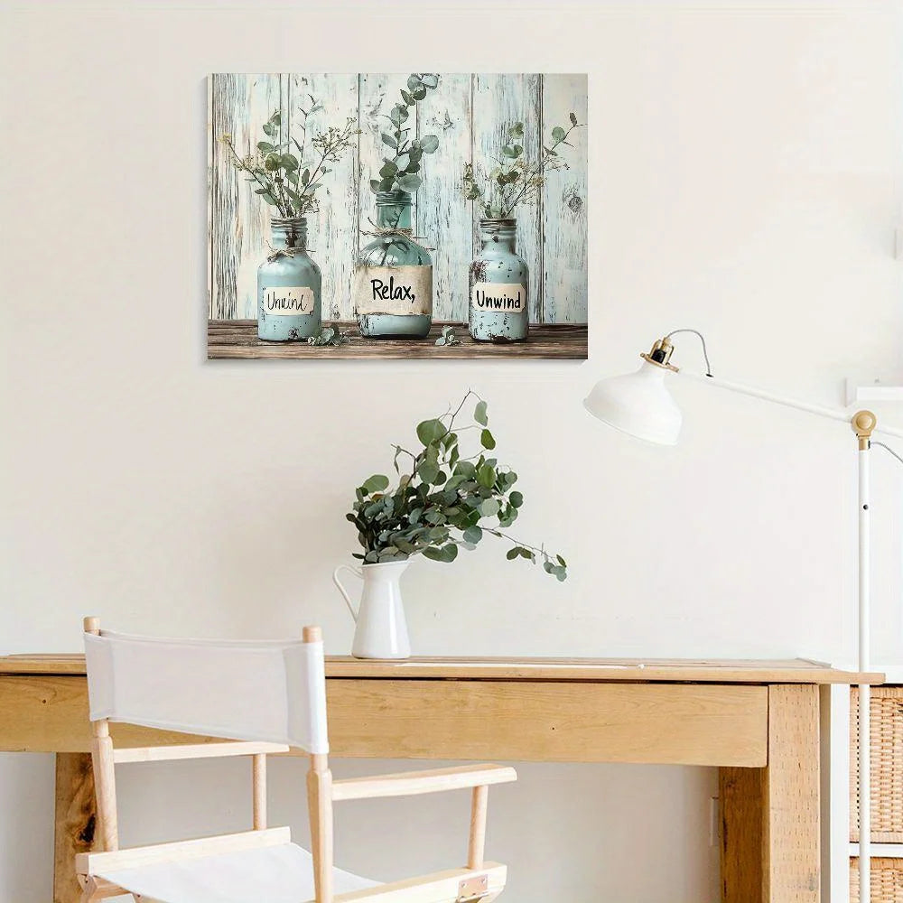 1PC Green Butterfly Vase Canvas