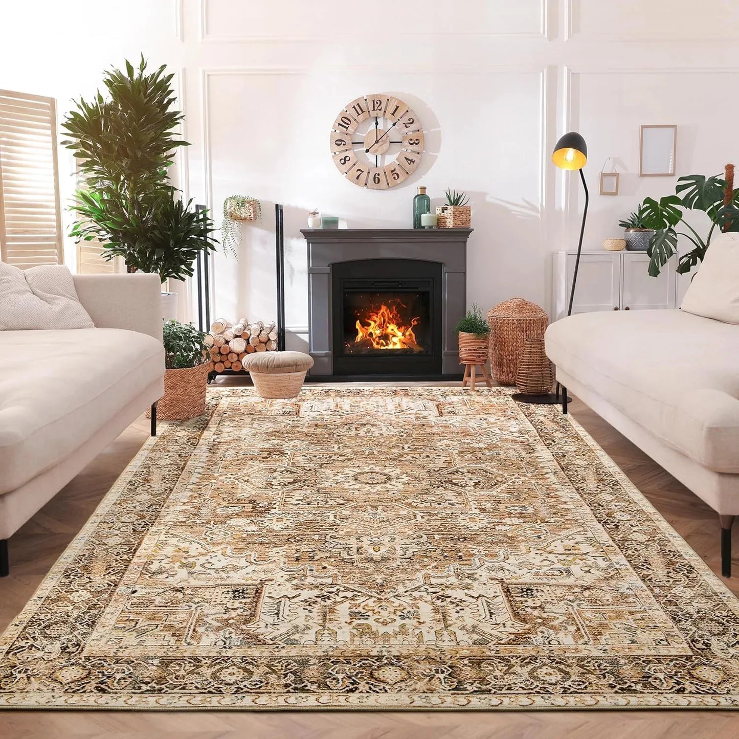 Faux Cashmere Vintage Printed Rug