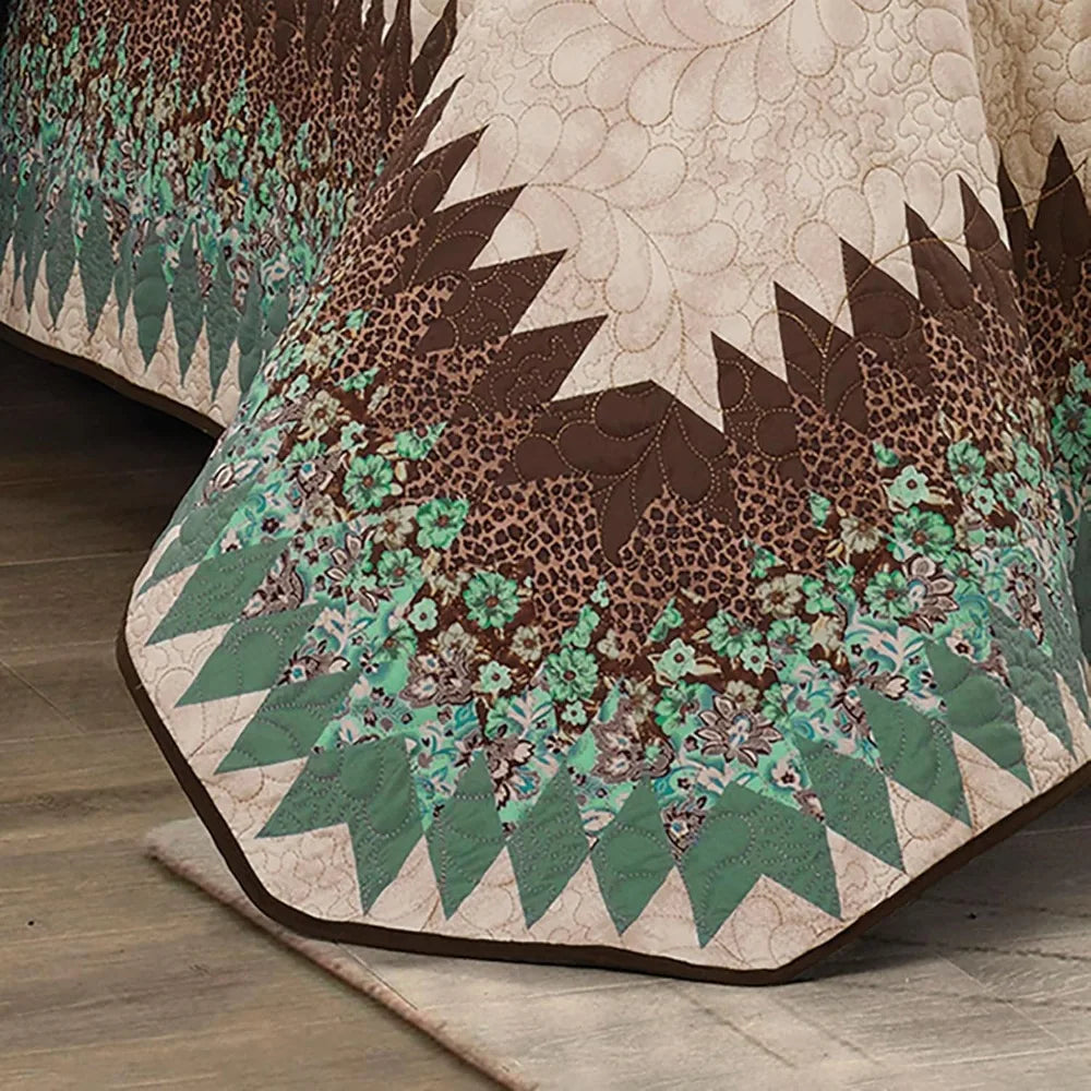 Southwestern Aqua Star Quilt Bed Set