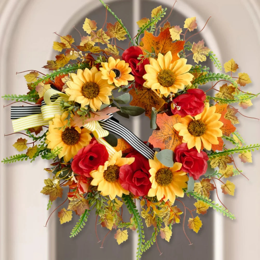 Sunflower Artificial Fall Wreath