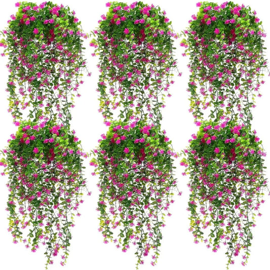 6 Pcs Artificial Hanging Ferns