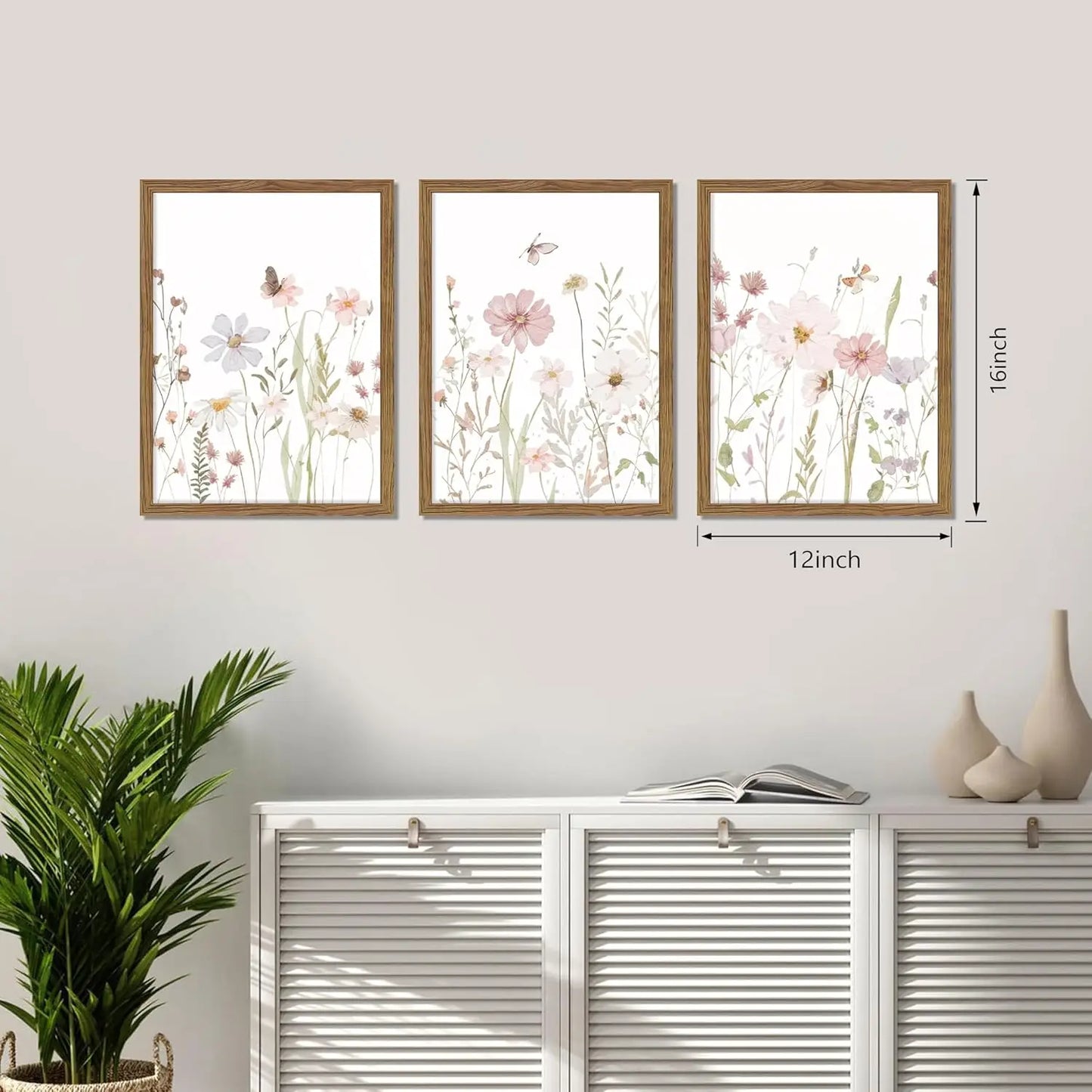 Wildflower Wall Art Set of 3