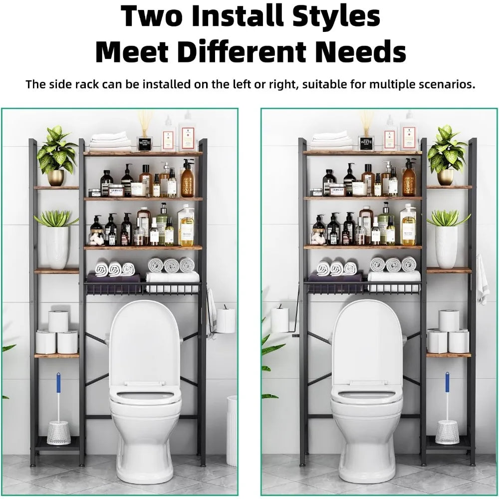 8-Tier Over The Toilet w/Storage Rack