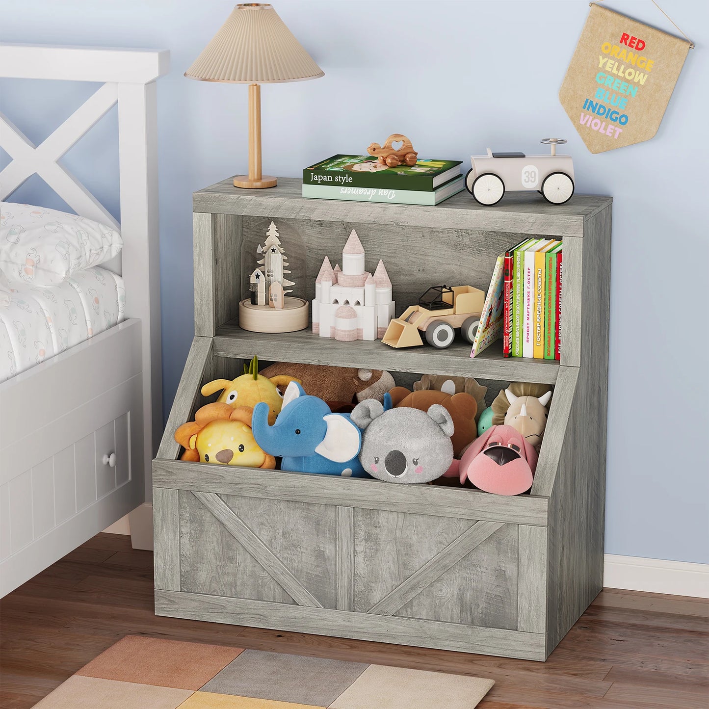 Wooden Kids Bookshelf