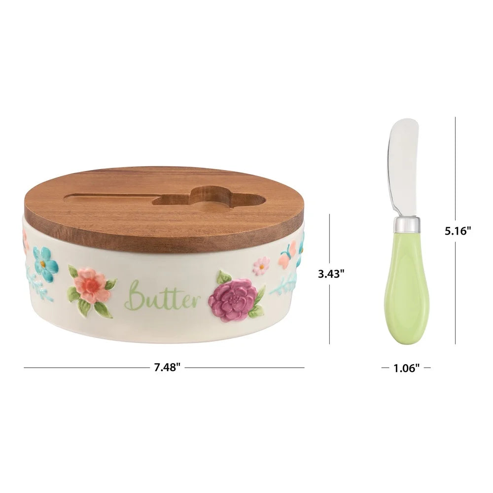 Painted Meadow Butter Dish Set