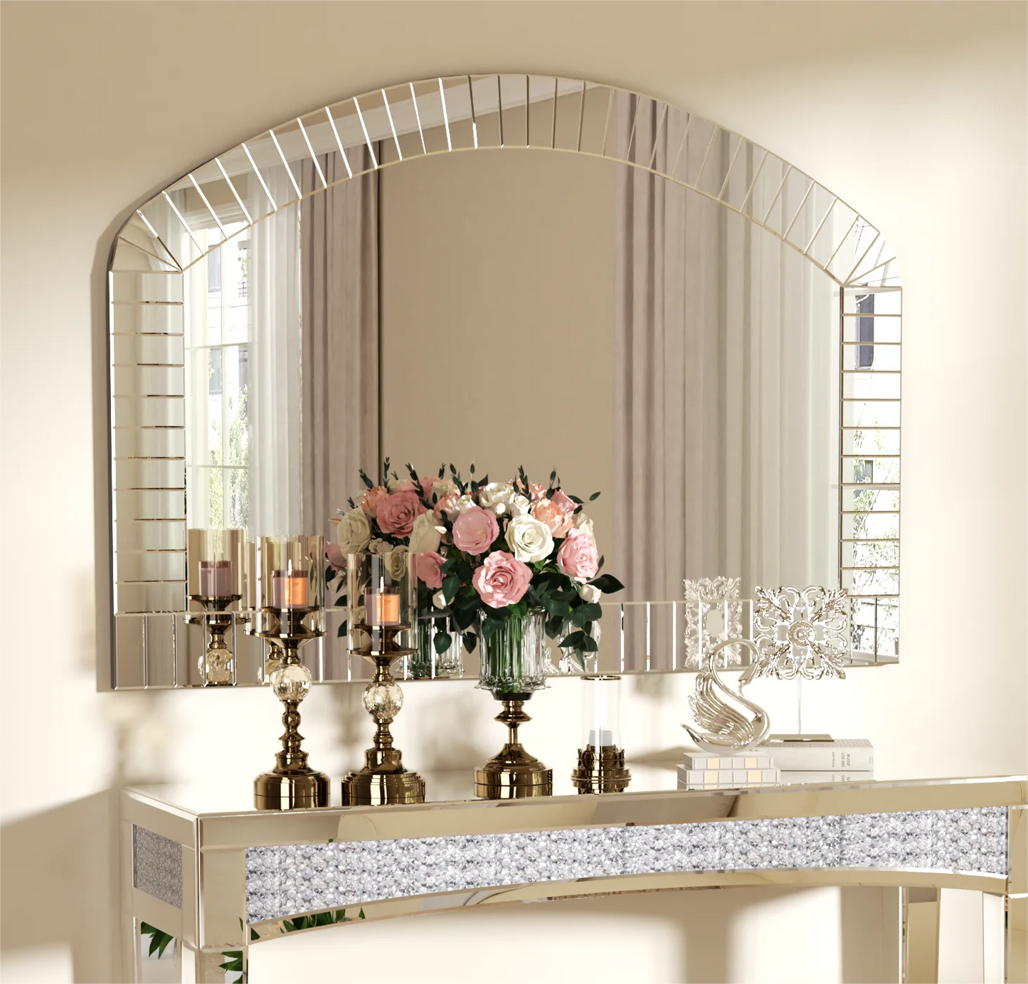 Large Arched Wall Mirror