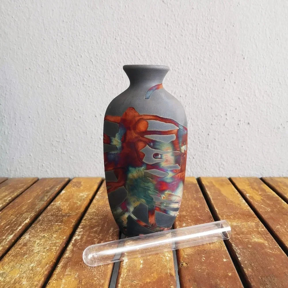 Raku Ceramic Pottery Vase