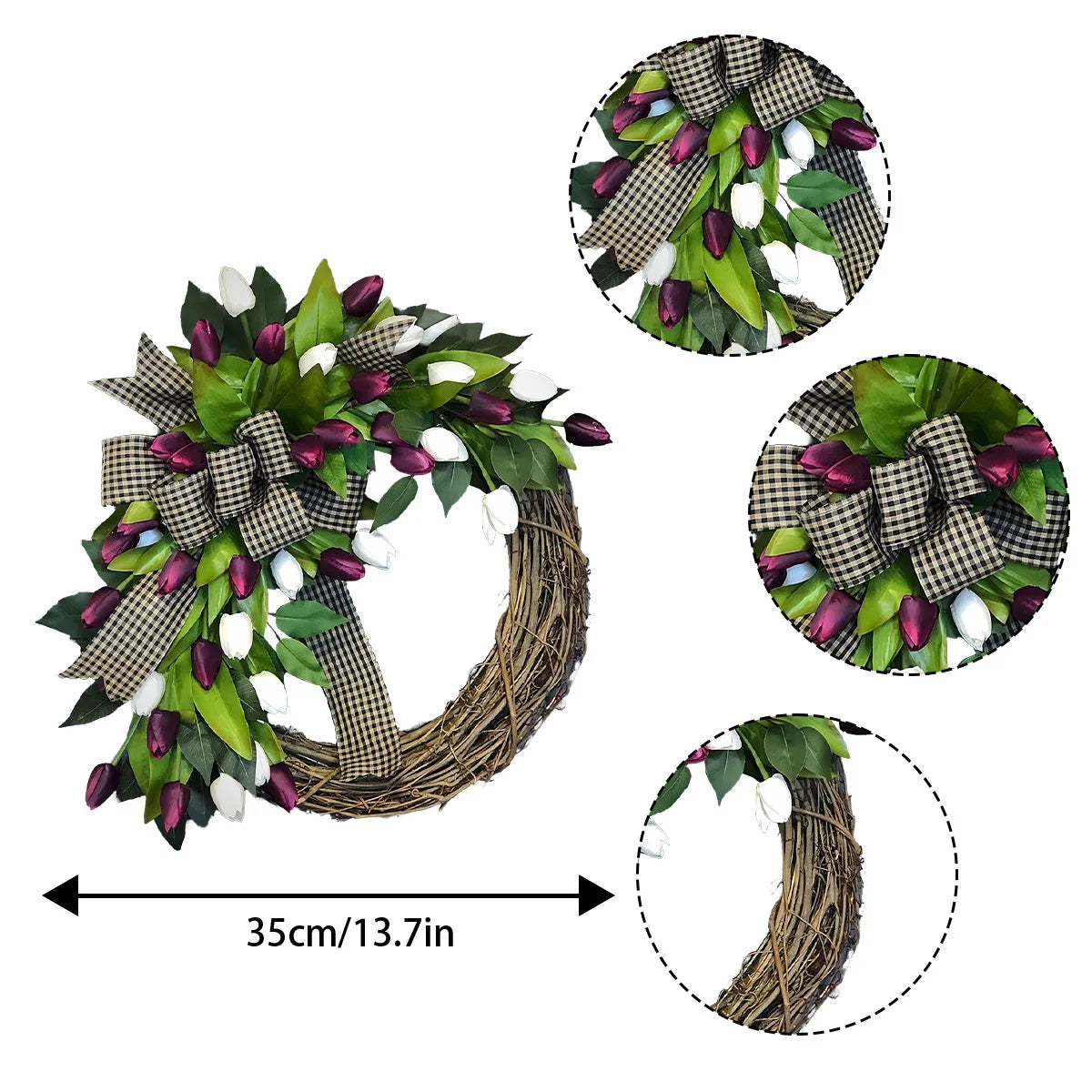 Tulip Wreath for Front Door