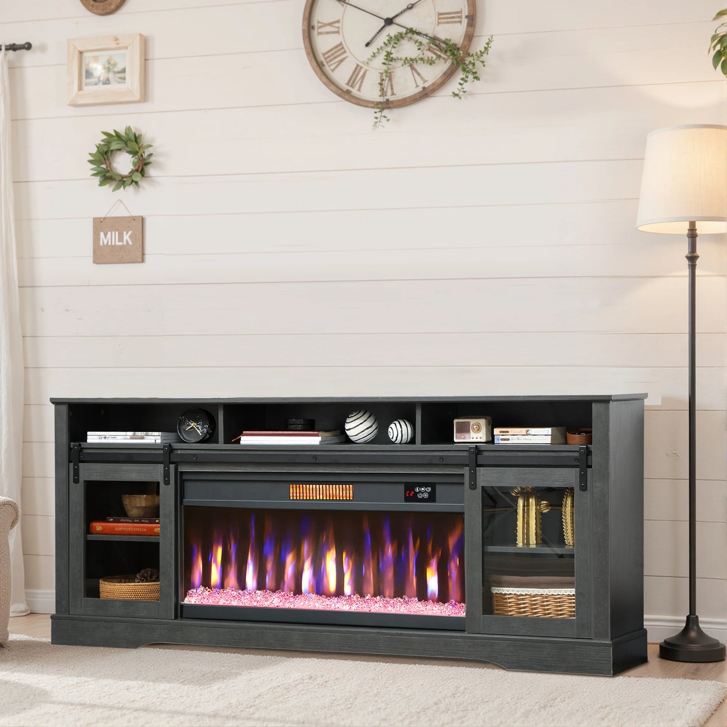 HOMCOM Fireplace TV Stand