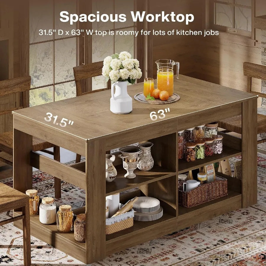 63 Inch Kitchen Island
