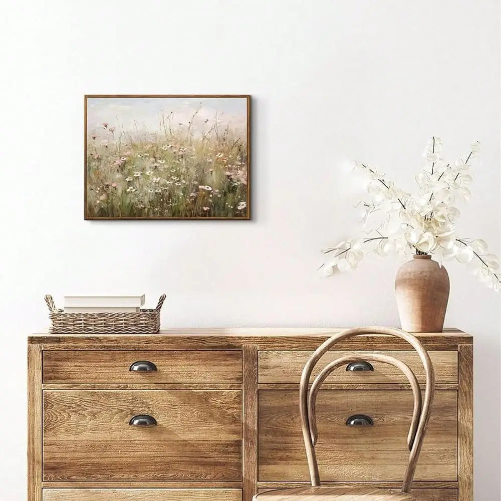 Framed Vintage Wildflower Wall Art