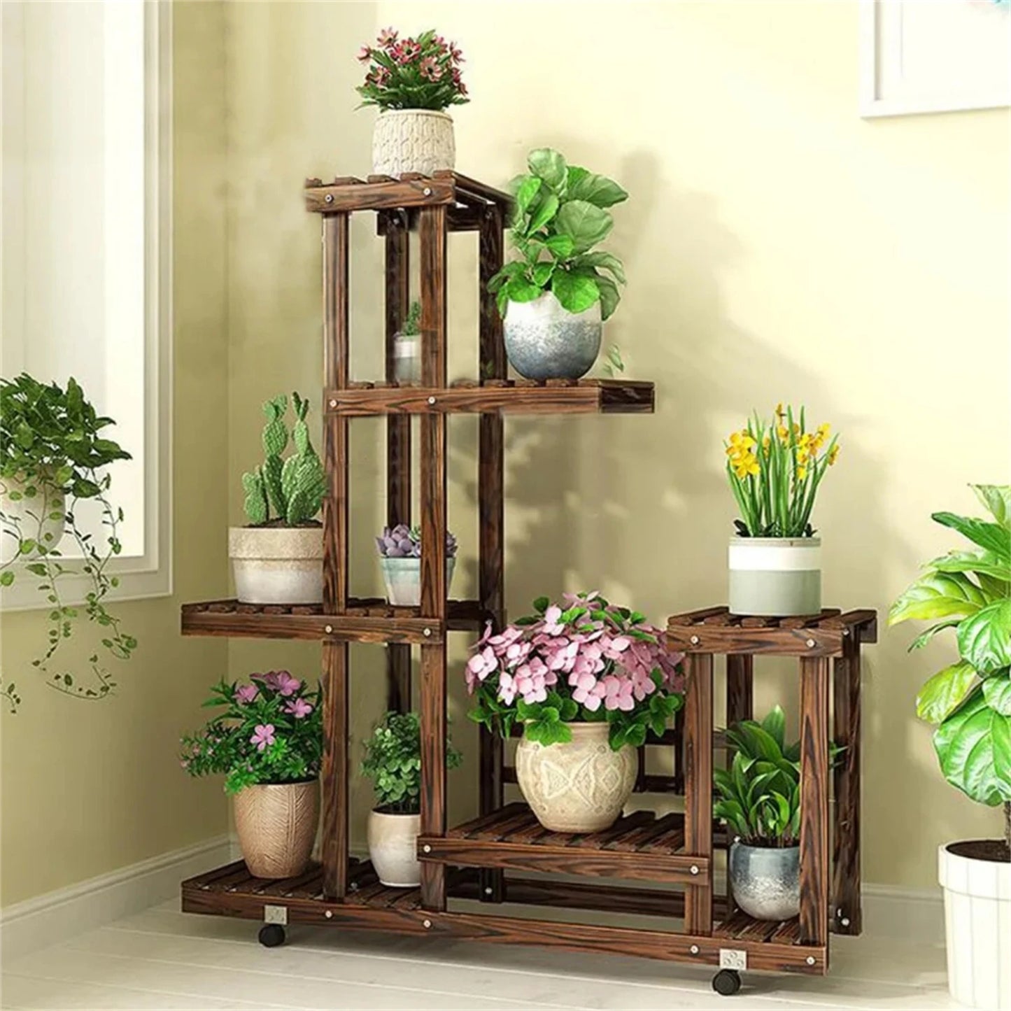 6 Tier Wood Plant Stand