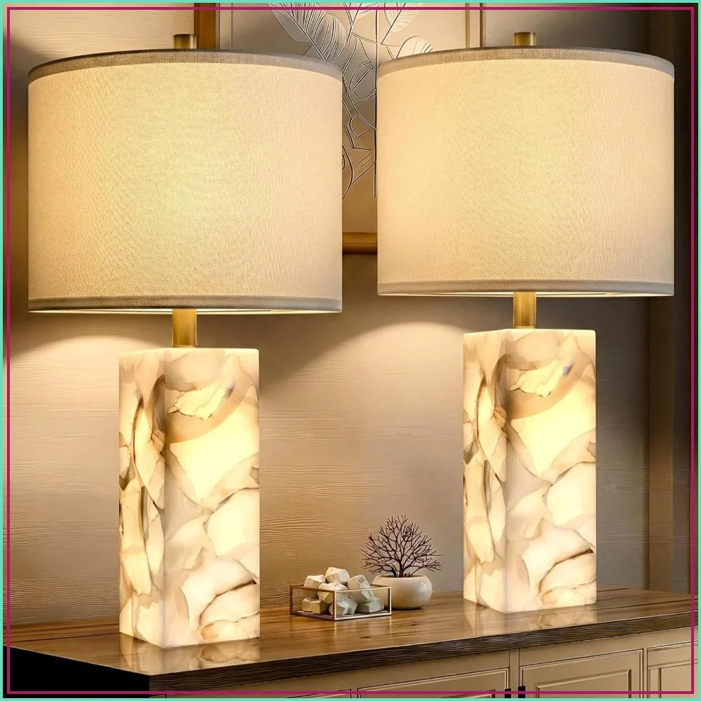 Alabaster Table Lamp Set of 2