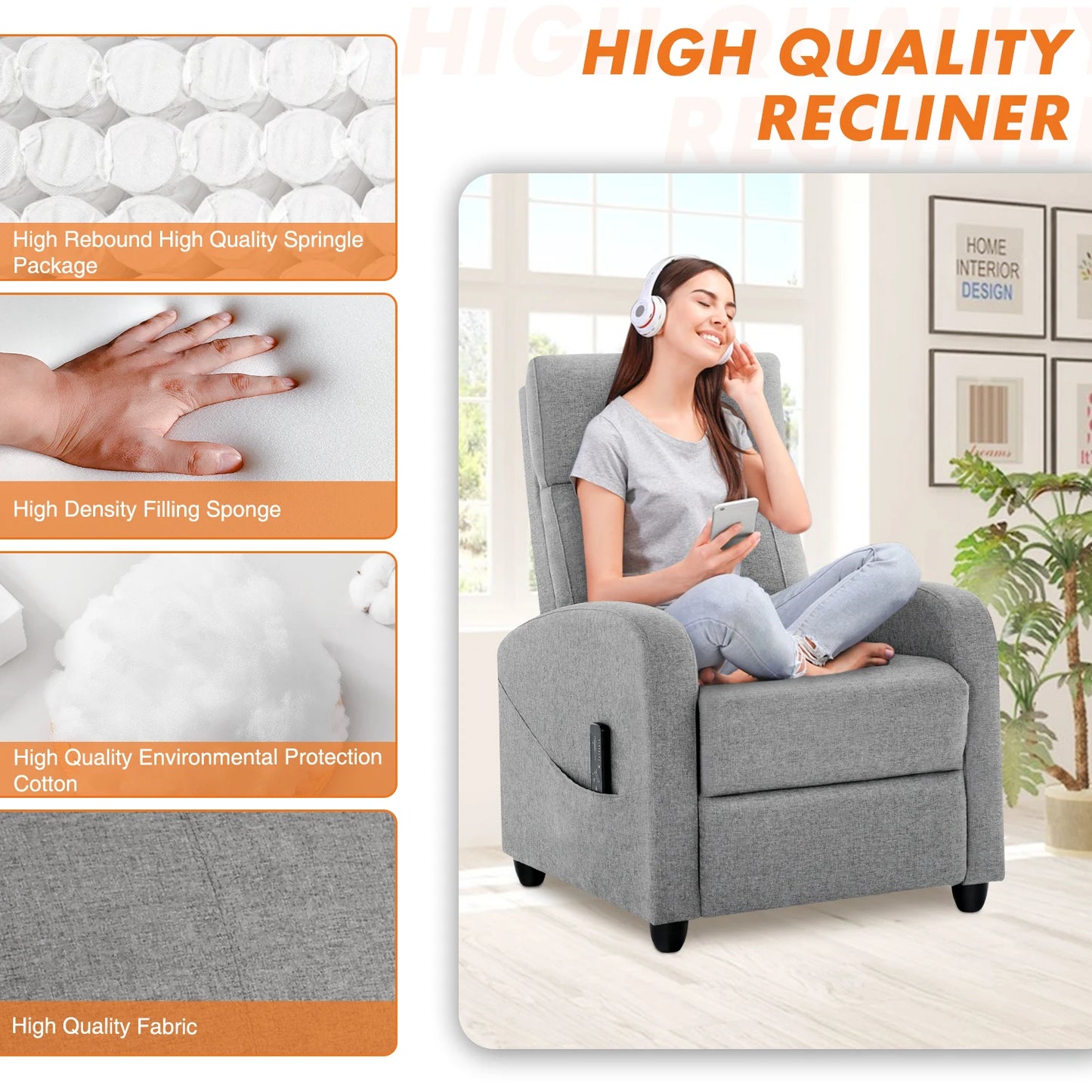 JHK Recliner Chair Massage